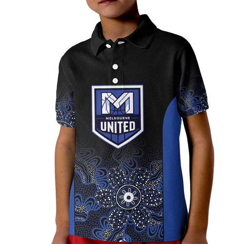 Basketball Custom Melbourne Kid Polo Shirt Simple Australian Dot Art - Aussie Hoodie