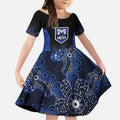 Basketball Custom Melbourne Kid Short Sleeve Dress Simple Australian Dot Art - Aussie Hoodie