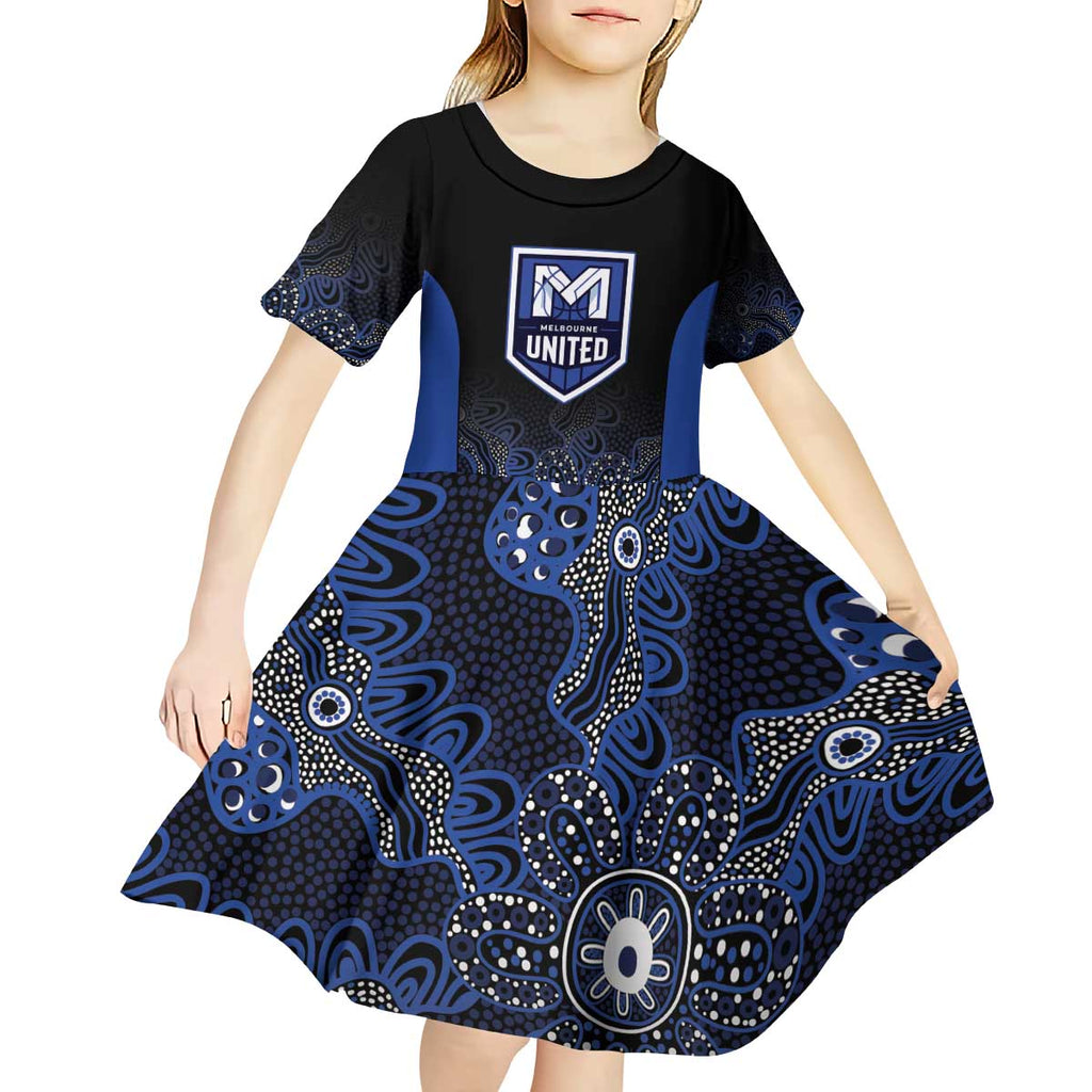 Basketball Custom Melbourne Kid Short Sleeve Dress Simple Australian Dot Art - Aussie Hoodie