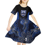 Basketball Custom Melbourne Kid Short Sleeve Dress Simple Australian Dot Art - Aussie Hoodie