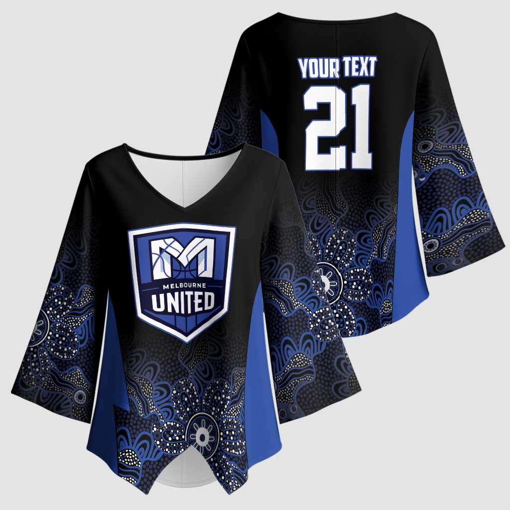 Basketball Custom Melbourne Kimono Sleeve Blouse Simple Australian Dot Art - Aussie Hoodie