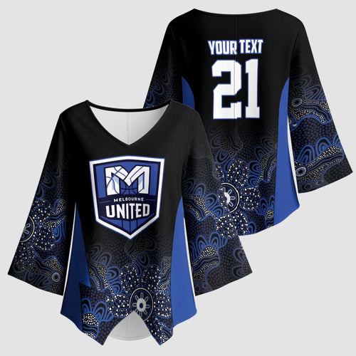 Basketball Custom Melbourne Kimono Sleeve Blouse Simple Australian Dot Art - Aussie Hoodie