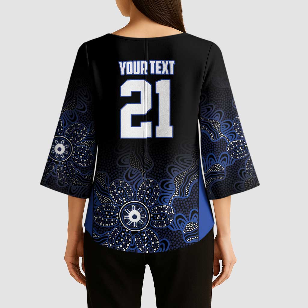 Basketball Custom Melbourne Kimono Sleeve Blouse Simple Australian Dot Art - Aussie Hoodie