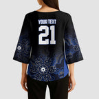 Basketball Custom Melbourne Kimono Sleeve Blouse Simple Australian Dot Art - Aussie Hoodie