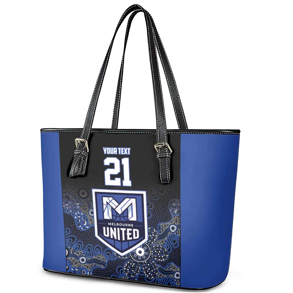 Basketball Custom Melbourne Leather Tote Bag Simple Australian Dot Art - Aussie Hoodie