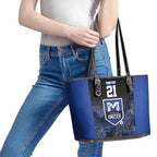 Basketball Custom Melbourne Leather Tote Bag Simple Australian Dot Art - Aussie Hoodie