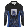 Basketball Custom Melbourne Long Sleeve Polo Shirt Simple Australian Dot Art - Aussie Hoodie
