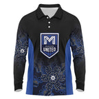 Basketball Custom Melbourne Long Sleeve Polo Shirt Simple Australian Dot Art - Aussie Hoodie