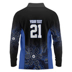 Basketball Custom Melbourne Long Sleeve Polo Shirt Simple Australian Dot Art - Aussie Hoodie