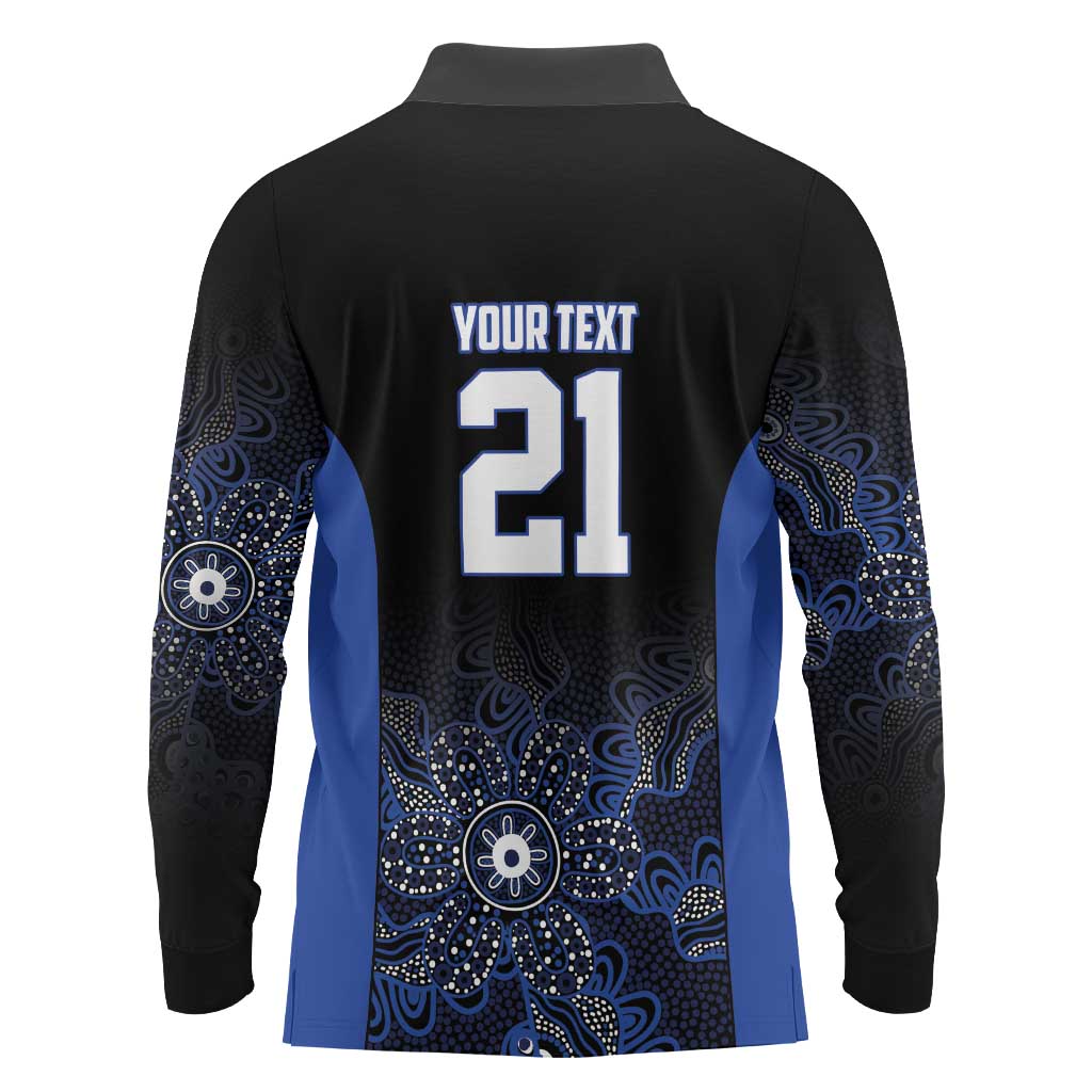 Basketball Custom Melbourne Long Sleeve Polo Shirt Simple Australian Dot Art - Aussie Hoodie