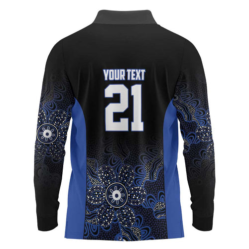 Basketball Custom Melbourne Long Sleeve Polo Shirt Simple Australian Dot Art - Aussie Hoodie