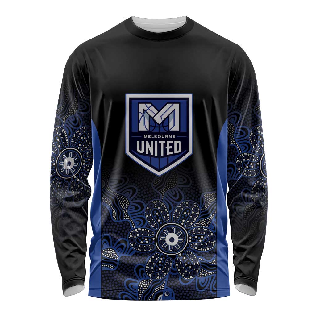 Basketball Custom Melbourne Long Sleeve Shirt Simple Australian Dot Art - Aussie Hoodie