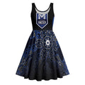 Basketball Custom Melbourne Midi Dress Simple Australian Dot Art - Aussie Hoodie