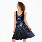 Basketball Custom Melbourne Midi Dress Simple Australian Dot Art - Aussie Hoodie