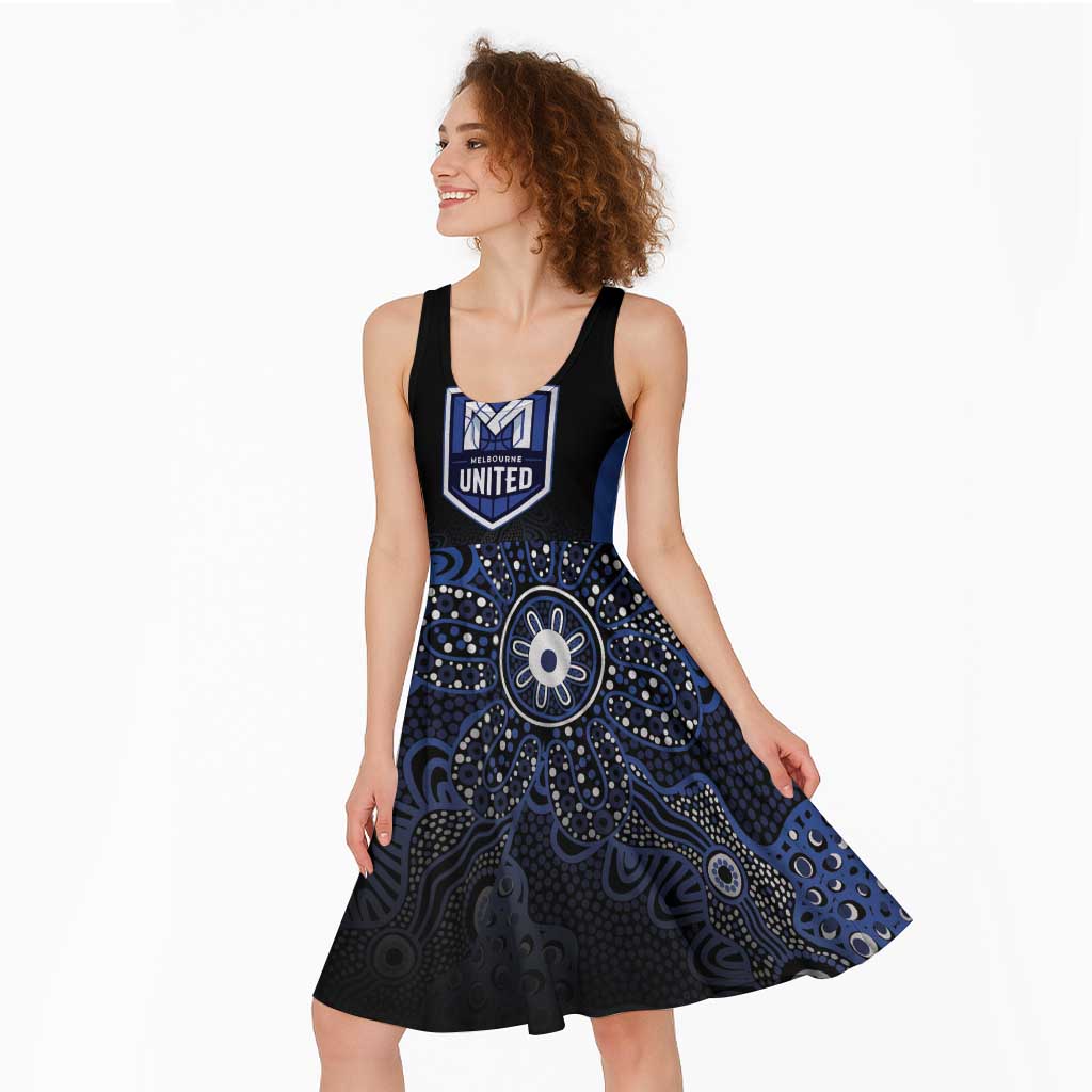 Basketball Custom Melbourne Midi Dress Simple Australian Dot Art - Aussie Hoodie