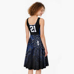 Basketball Custom Melbourne Midi Dress Simple Australian Dot Art - Aussie Hoodie