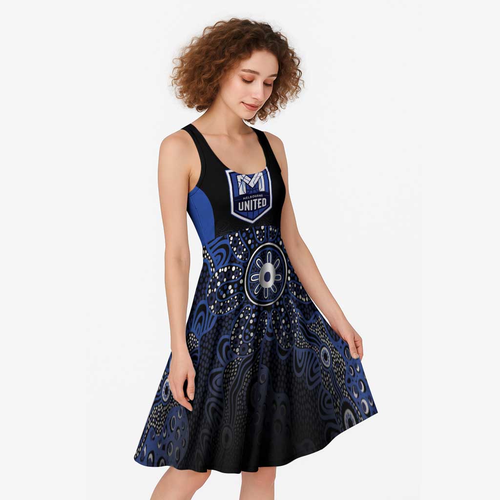 Basketball Custom Melbourne Midi Dress Simple Australian Dot Art - Aussie Hoodie