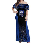 Basketball Custom Melbourne Off Shoulder Maxi Dress Simple Australian Dot Art - Aussie Hoodie