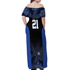 Basketball Custom Melbourne Off Shoulder Maxi Dress Simple Australian Dot Art - Aussie Hoodie