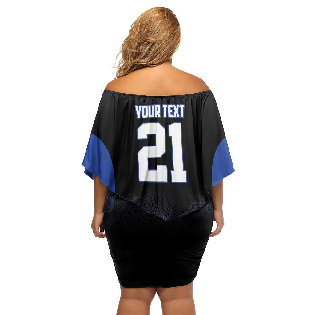 Basketball Custom Melbourne Off Shoulder Short Dress Simple Australian Dot Art - Aussie Hoodie