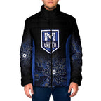 Basketball Custom Melbourne Padded Jacket Simple Australian Dot Art - Aussie Hoodie