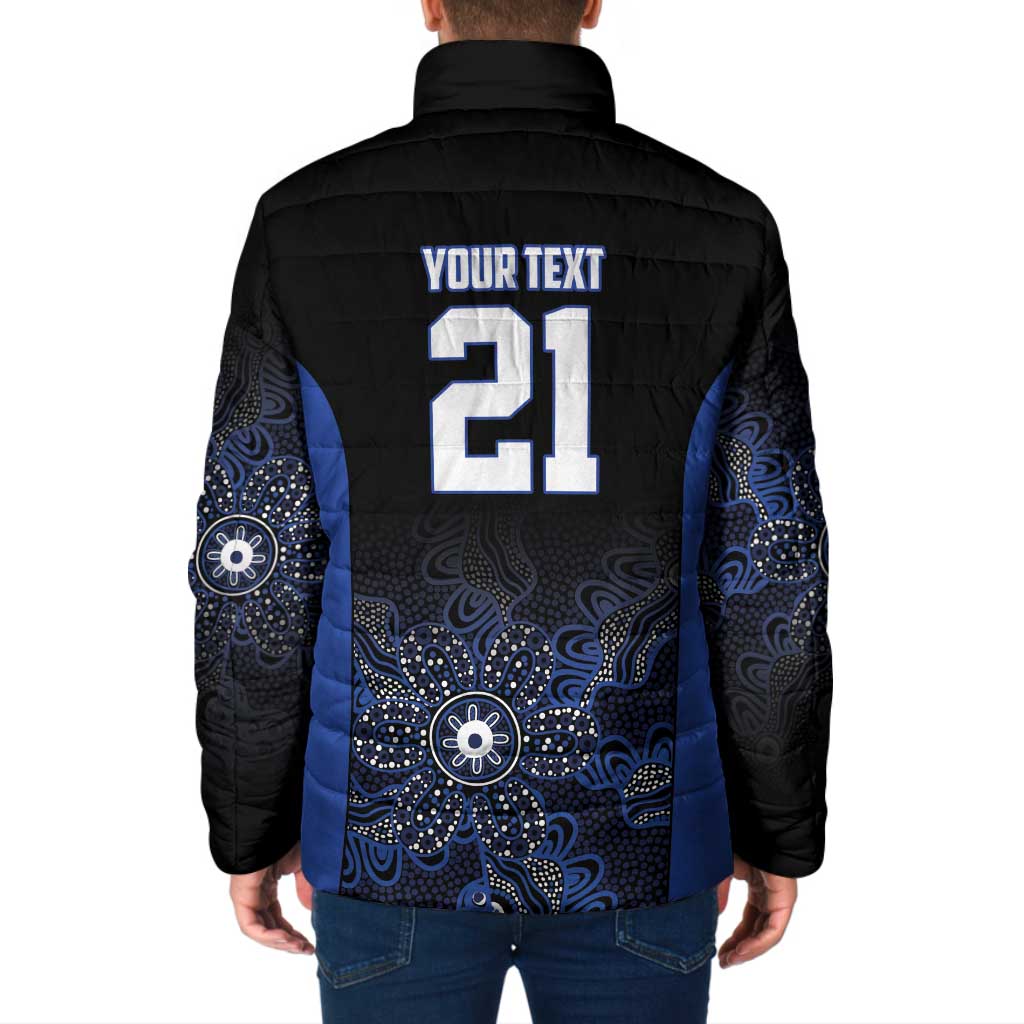 Basketball Custom Melbourne Padded Jacket Simple Australian Dot Art - Aussie Hoodie