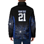 Basketball Custom Melbourne Padded Jacket Simple Australian Dot Art - Aussie Hoodie