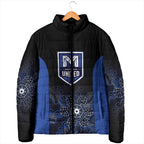 Basketball Custom Melbourne Padded Jacket Simple Australian Dot Art - Aussie Hoodie