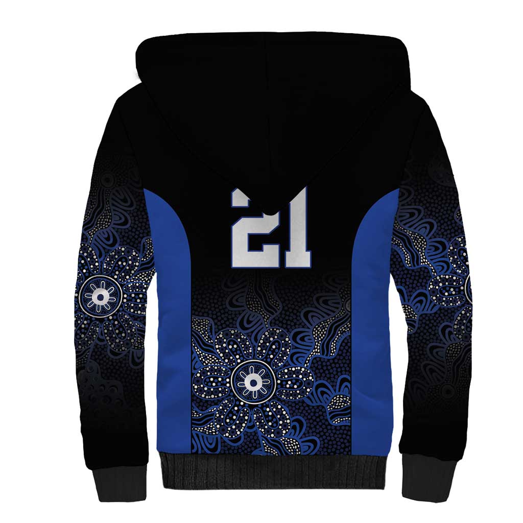 Basketball Custom Melbourne Sherpa Hoodie Simple Australian Dot Art - Aussie Hoodie