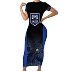 Basketball Custom Melbourne Short Sleeve Bodycon Dress Simple Australian Dot Art - Aussie Hoodie