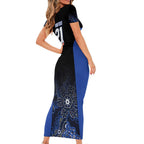 Basketball Custom Melbourne Short Sleeve Bodycon Dress Simple Australian Dot Art - Aussie Hoodie