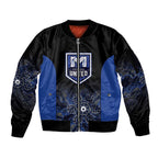 Basketball Custom Melbourne Sleeve Zip Bomber Jacket Simple Australian Dot Art - Aussie Hoodie