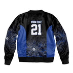 Basketball Custom Melbourne Sleeve Zip Bomber Jacket Simple Australian Dot Art - Aussie Hoodie