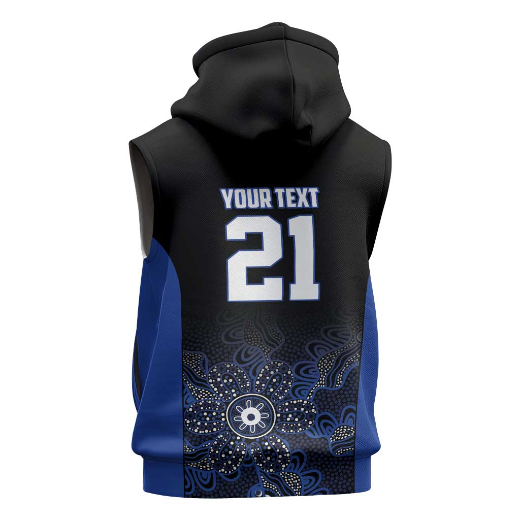 Basketball Custom Melbourne Sleeveless Hoodie Simple Australian Dot Art - Aussie Hoodie