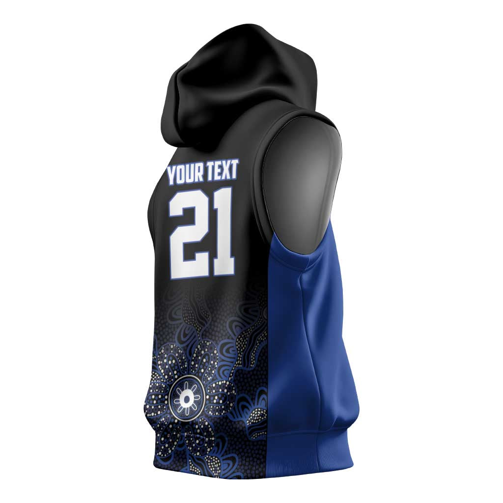 Basketball Custom Melbourne Sleeveless Hoodie Simple Australian Dot Art - Aussie Hoodie