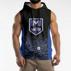 Basketball Custom Melbourne Sleeveless Hoodie Simple Australian Dot Art - Aussie Hoodie