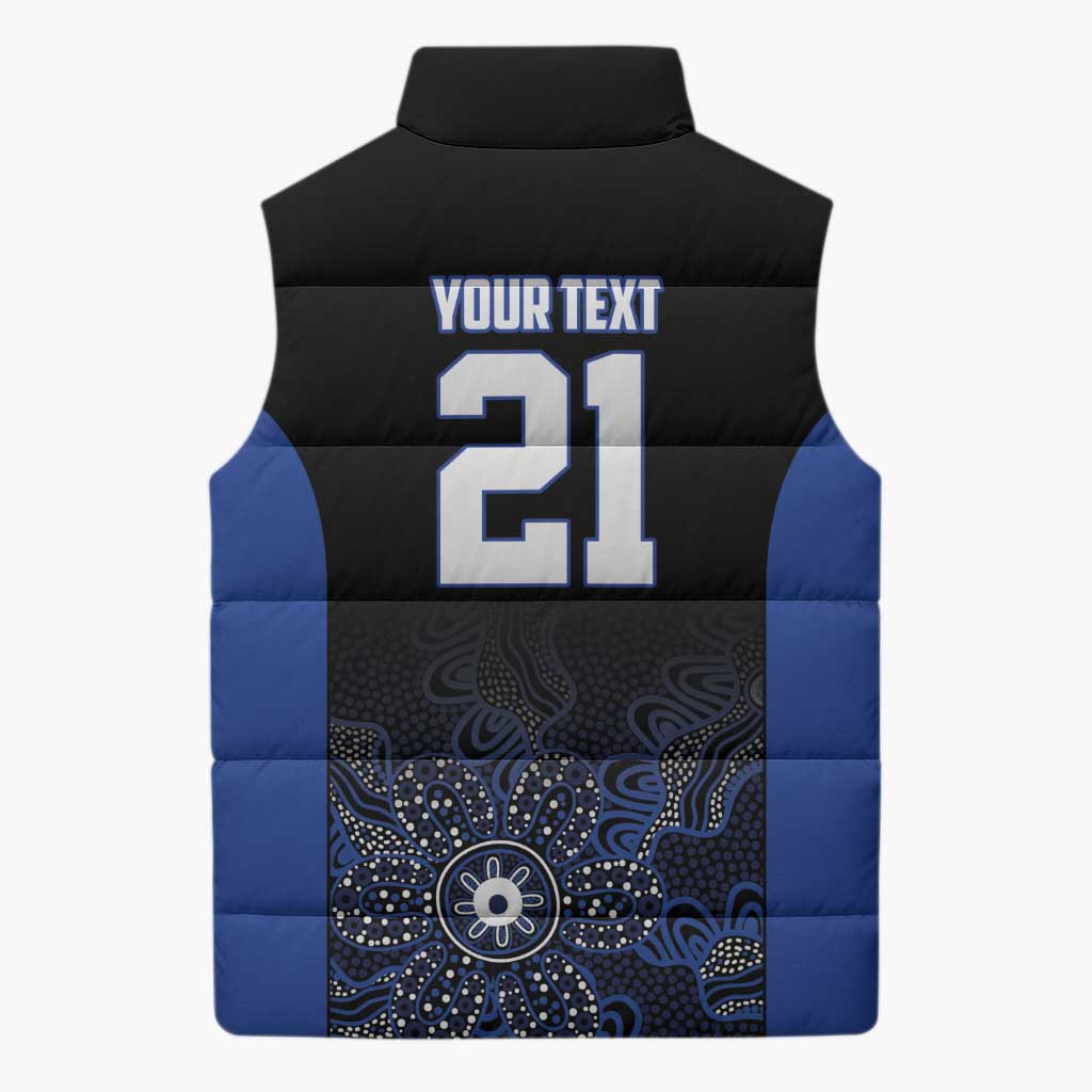 Basketball Custom Melbourne Sleeveless Puffer Jacket Simple Australian Dot Art - Aussie Hoodie