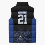 Basketball Custom Melbourne Sleeveless Puffer Jacket Simple Australian Dot Art - Aussie Hoodie