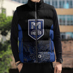 Basketball Custom Melbourne Sleeveless Puffer Jacket Simple Australian Dot Art - Aussie Hoodie