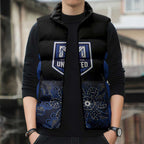 Basketball Custom Melbourne Sleeveless Puffer Jacket Simple Australian Dot Art - Aussie Hoodie