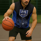 Basketball Custom Melbourne Sleeveless Zip Hoodie Simple Australian Dot Art LT9