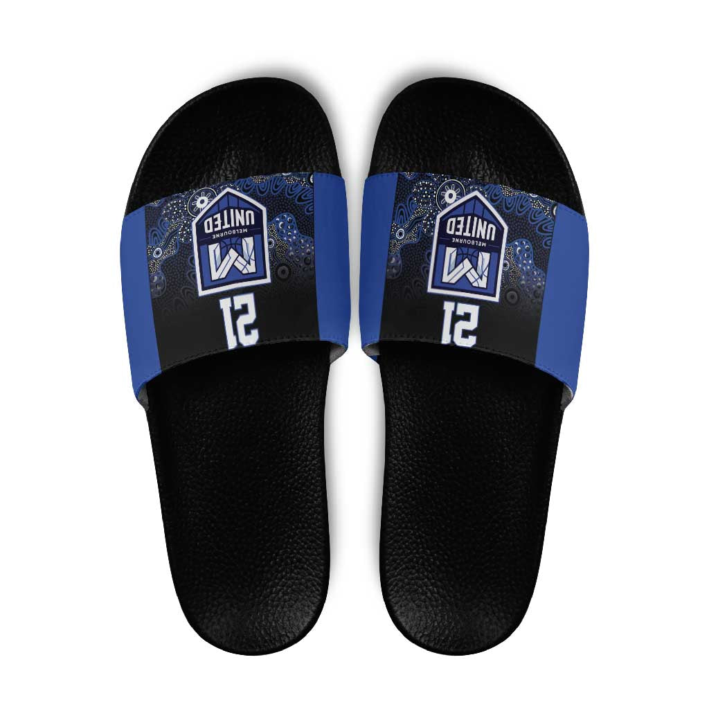Basketball Custom Melbourne Slide Sandals Simple Australian Dot Art - Aussie Hoodie