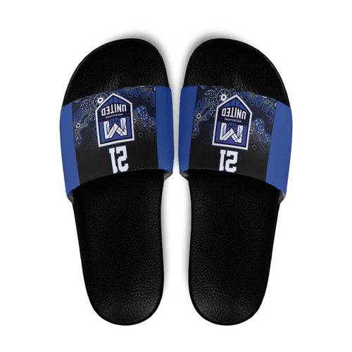 Basketball Custom Melbourne Slide Sandals Simple Australian Dot Art - Aussie Hoodie