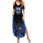 Basketball Custom Melbourne Summer Maxi Dress Simple Australian Dot Art - Aussie Hoodie