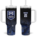 Basketball Custom Melbourne Tumbler With Handle Simple Australian Dot Art - Aussie Hoodie
