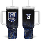 Basketball Custom Melbourne Tumbler With Handle Simple Australian Dot Art - Aussie Hoodie