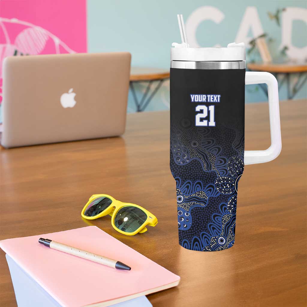 Basketball Custom Melbourne Tumbler With Handle Simple Australian Dot Art - Aussie Hoodie