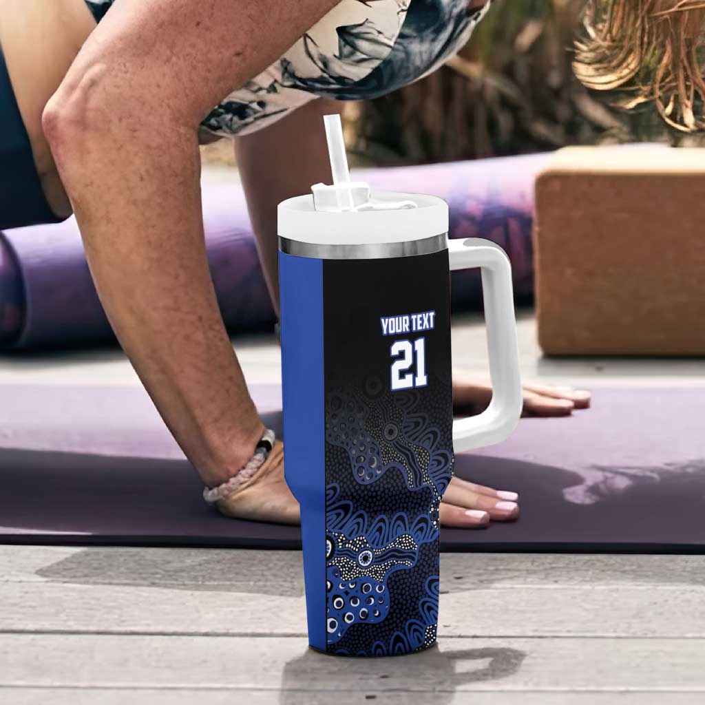 Basketball Custom Melbourne Tumbler With Handle Simple Australian Dot Art - Aussie Hoodie