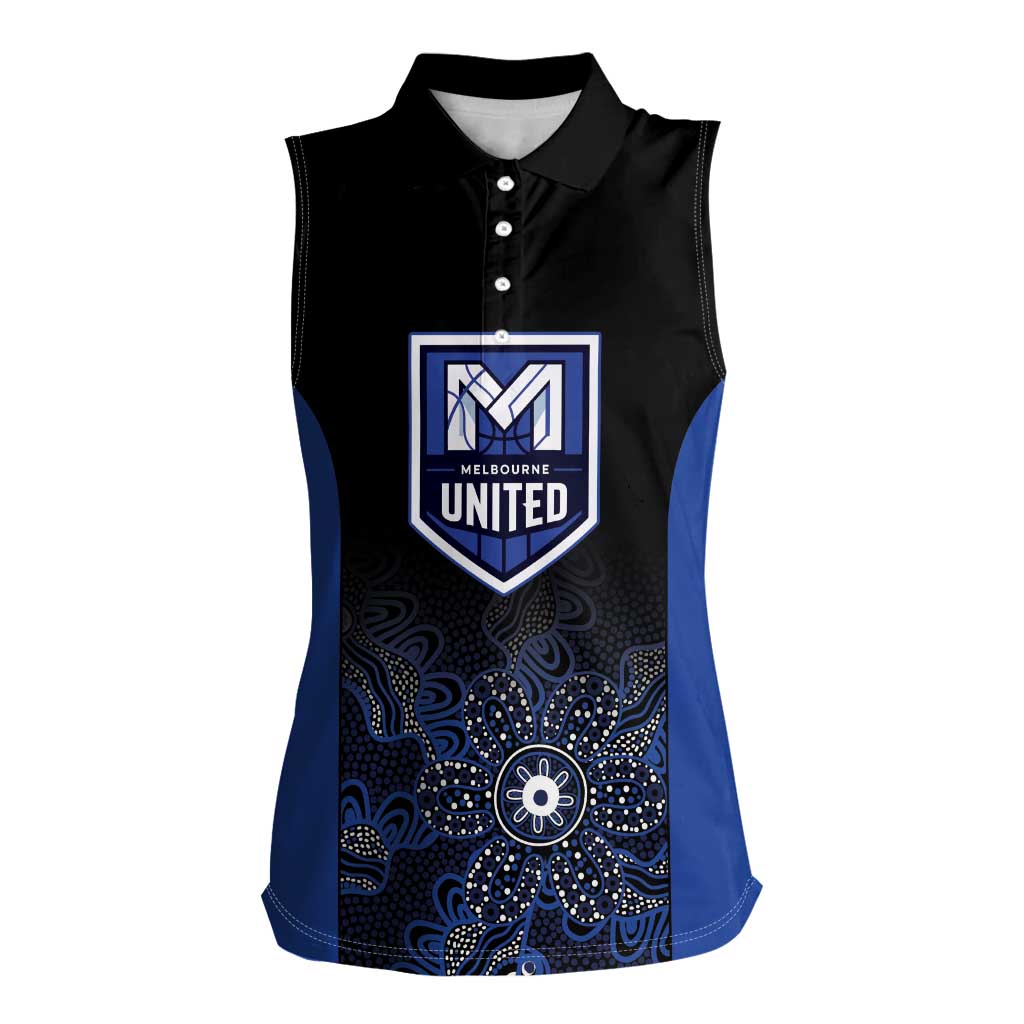 Basketball Custom Melbourne Women Sleeveless Polo Shirt Simple Australian Dot Art - Aussie Hoodie