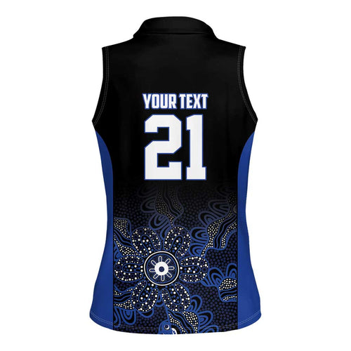 Basketball Custom Melbourne Women Sleeveless Polo Shirt Simple Australian Dot Art - Aussie Hoodie